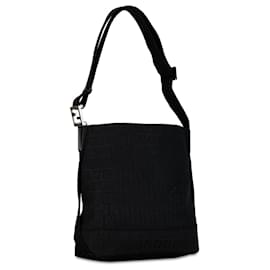 Fendi-Fendi Sac à bandoulière en toile Zucchino noire-Noir