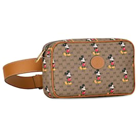 Gucci-Gucci Brown GG Supreme Mickey Mouse Belt Bag-Brown