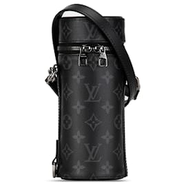 Louis Vuitton-Louis Vuitton Black Monogram Eclipse Bottle Holder-Black