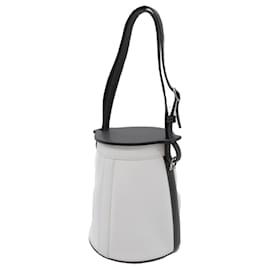 Hermès-Hermès White Epsom Farming Basket Bag-Other,Dark grey