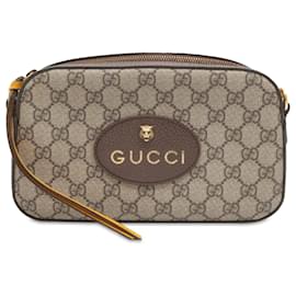 Gucci-Sac à bandoulière Gucci Brown GG Supreme Neo Vintage-Marron,Beige