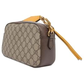 Gucci-Gucci Brown GG Supreme Neo Vintage Umhängetasche-Braun,Beige