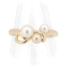 Tasaki-Tasaki 18K Pearl Ring Bague en métal en excellent état-Autre