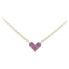 & Other Stories-Other 18K Ruby Heart Necklace Metal Necklace in Excellent condition-Other