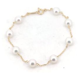 Mikimoto 18Pulsera de perlas K en excelentes condiciones. Dorado