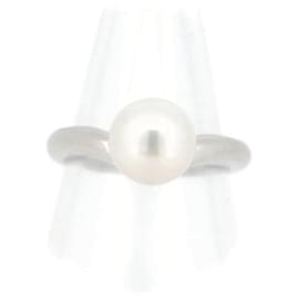 Mikimoto-Mikimoto Platinum Pearl Ring Metal Ring in Excellent condition-Other