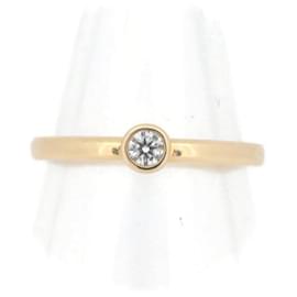 & Other Stories-Gebrauchter Vendome Aoyama Diamantring 0,10CT K18YG in gutem Zustand-Golden