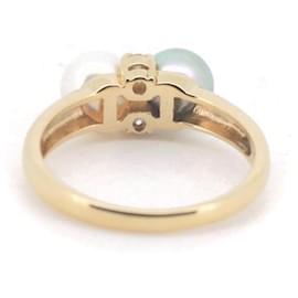 Céline-Celine 18K Pearl Ring  Metal Ring in Good condition-Other