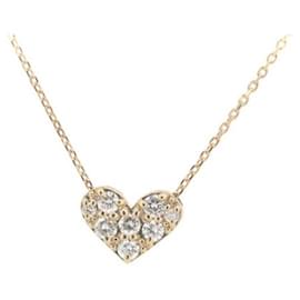 & Other Stories-Other 18K Diamond Heart Necklace Metal Necklace in Excellent condition-Other