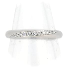 & Other Stories-Anillo de diamante Lazare 0.06CT PT950 de platino tamaño 7 en excelente estado-Plata