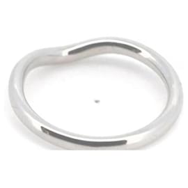 Tiffany & Co-Tiffany & Co PT950 Platinum Diamond Curved Band Ring Size 8.5 in Great Condition-Golden