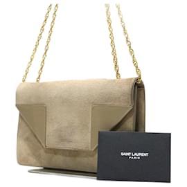 Saint Laurent-Monederos, carteras, estuches-Beige