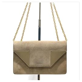 Saint Laurent-Monederos, carteras, estuches-Beige