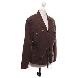 Blazer de algodón en marrón de Luisa Spagnoli. Marrón oscuro