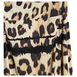 Roberto Cavalli-Roberto Cavalli Robe FR38 panther backless maxi dress US8-Imprimé léopard