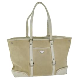 Prada-PRADA Borsa tote in tela beige Auth 74474-Beige