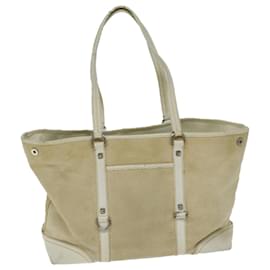 Prada-PRADA Tote Bag Canvas Beige Auth 74474-Beige