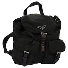 Prada-PRADA Backpack Nylon Khaki Auth 74467-Khaki