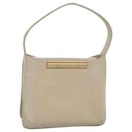 Givenchy-GIVENCHY Hand Bag Leather White Auth bs14154-White
