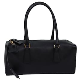 Prada-PRADA Hand Bag Safiano leather Black Auth yk12630-Black