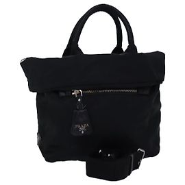 PRADA Sac à main Nylon 2way Noir Auth mr207 Noir
