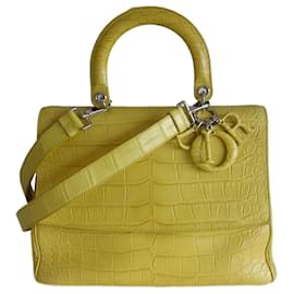 Dior-Be Dior crocodile bag-Yellow