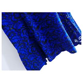 Louis Vuitton-Louis Vuitton SS17 Blue Flocked Dress-Blue