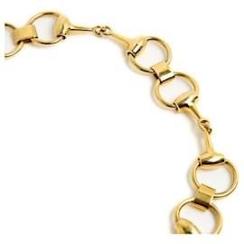 Gucci-1990 Gucci Horsebit Belt T75/80 Golden Horsebit Belt 30" 32" Pristine-Golden