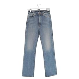 Khaite-Straight cotton jeans-Blue