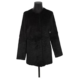 Claudie Pierlot-Fur jacket-Black