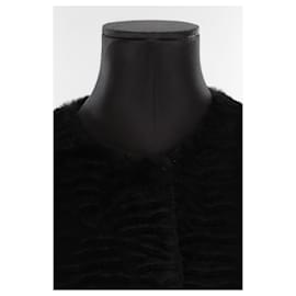 Claudie Pierlot-Fur jacket-Black