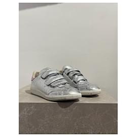 Isabel Marant-ISABEL MARANT Baskets T.EU 37 Cuir-Argenté