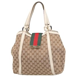 Gucci-GUCCI  Handbags   Cloth-Beige