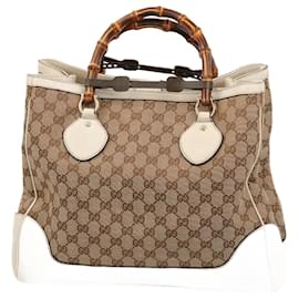 Gucci-GUCCI  Handbags   Cloth-Beige