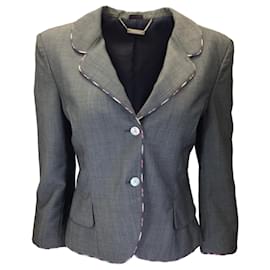 Autre Marque-Alexander McQueen Blazer à deux boutons gris anthracite-Gris