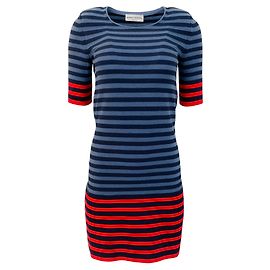 Sonia Rykiel Rot/Blau gestreiftes Kleid Blau