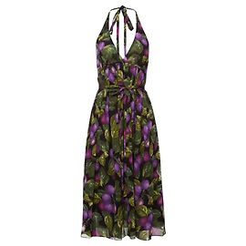 Marc Jacobs Purple Multi Grape Print Halter Dress Purple