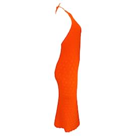 Autre Marque-Alice + Olivia - Sienna Jone - Robe pull ajustée dos nu mi-longue-Orange