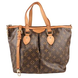 Louis Vuitton-Louis Vuitton Monogramm Palermo 2Way PM Handtasche M40145-Braun