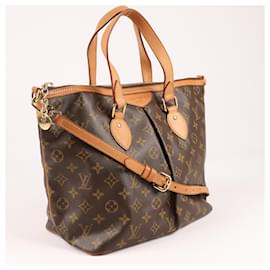 Louis Vuitton-Louis Vuitton Monogramm Palermo 2Way PM Handtasche M40145-Braun