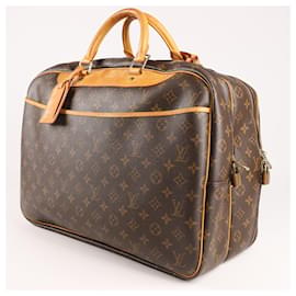 Louis Vuitton-Louis Vuitton Monogram Alize 2 Poches 24H Reisetasche M41399-Braun