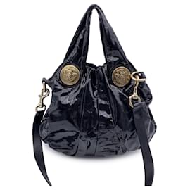 Gucci-Bolso tote Hysteria de lona de vinilo negro-Negro