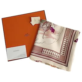 Hermès-Hermès Queù eux Fleurs silk scarf new 89X89-Multiple colors