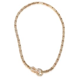 Cartier-Cartier Agrafe Fashion Necklace in 18k Yellow Gold 1.1 CTW-Silvery,Metallic