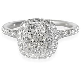 Tiffany & Co-Tiffany & Co. Soleste Engagement Ring in Platinum G VS1 1.04 CTW-Silvery,Metallic