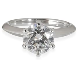 Tiffany & Co-Bague de fiançailles diamant Tiffany & Co. en platine H VS1 1,79 CTW-Argenté,Métallisé