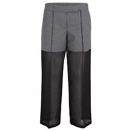 Calça bicolor Viktor & Rolf em lã preta e cinza Preto