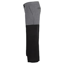 Viktor & Rolf-Viktor & Rolf Two-Tone Pants in Black and Grey Wool-Black