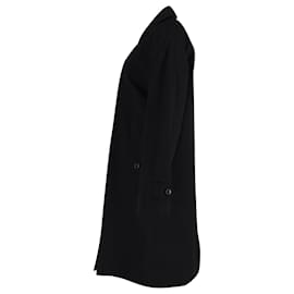 Burberry-Burberry Camden Gaberdine Car Coat in Black Cotton -Black