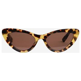 Miu Miu-Óculos de sol gatinho marrom tipo tartaruga-Marrom